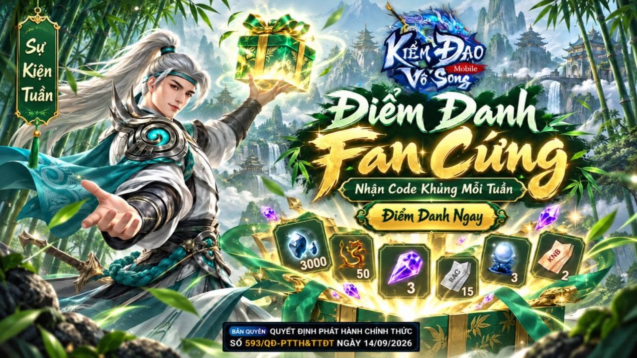 ĐIỂM DANH FAN CỨNG - NHẬN QUÀ CỰC HỜI MỖI TUẦN